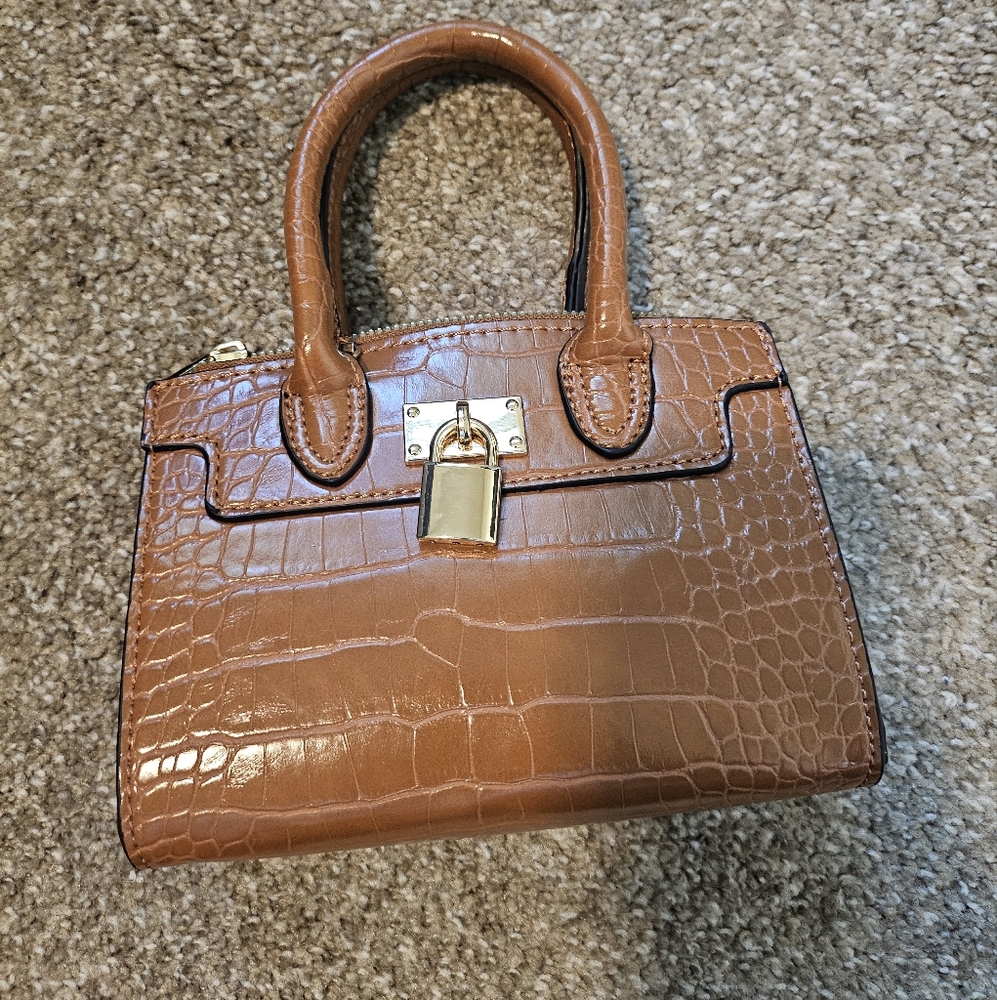Cognac Mini Crossbody Bag